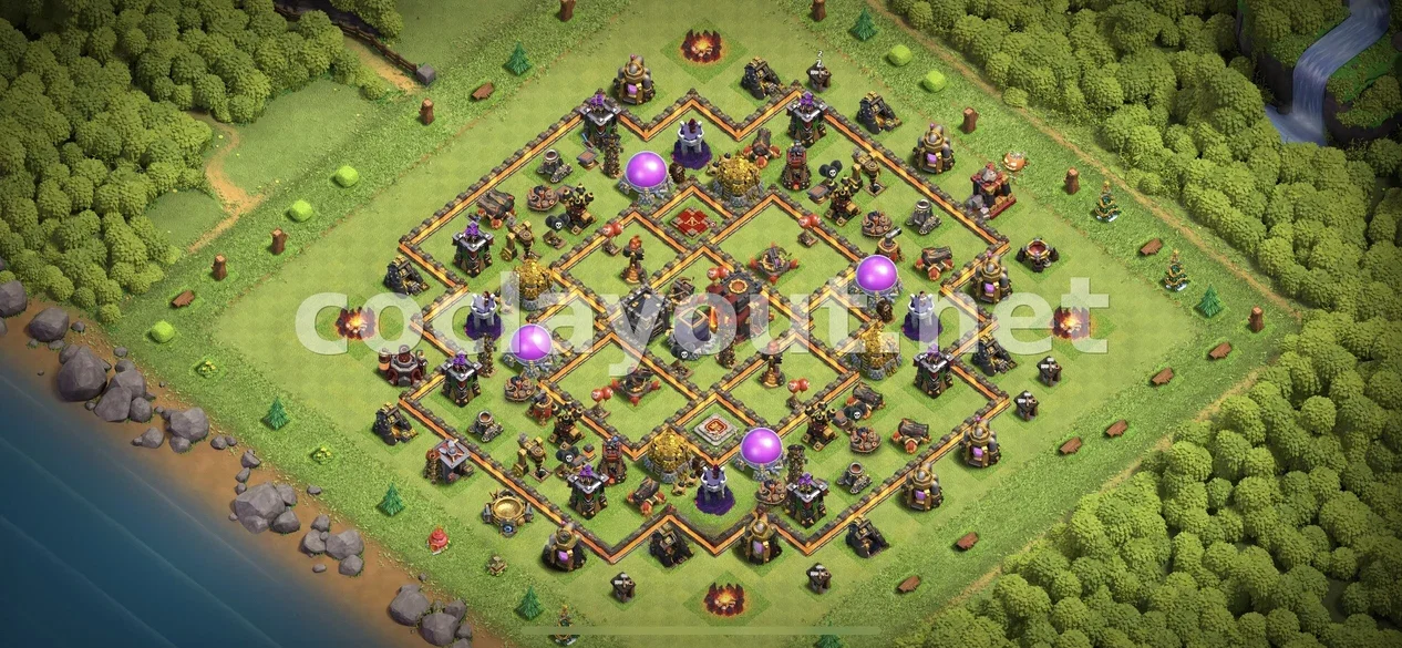 Base Hybride TH10 #175 – aperçu du plan TH10