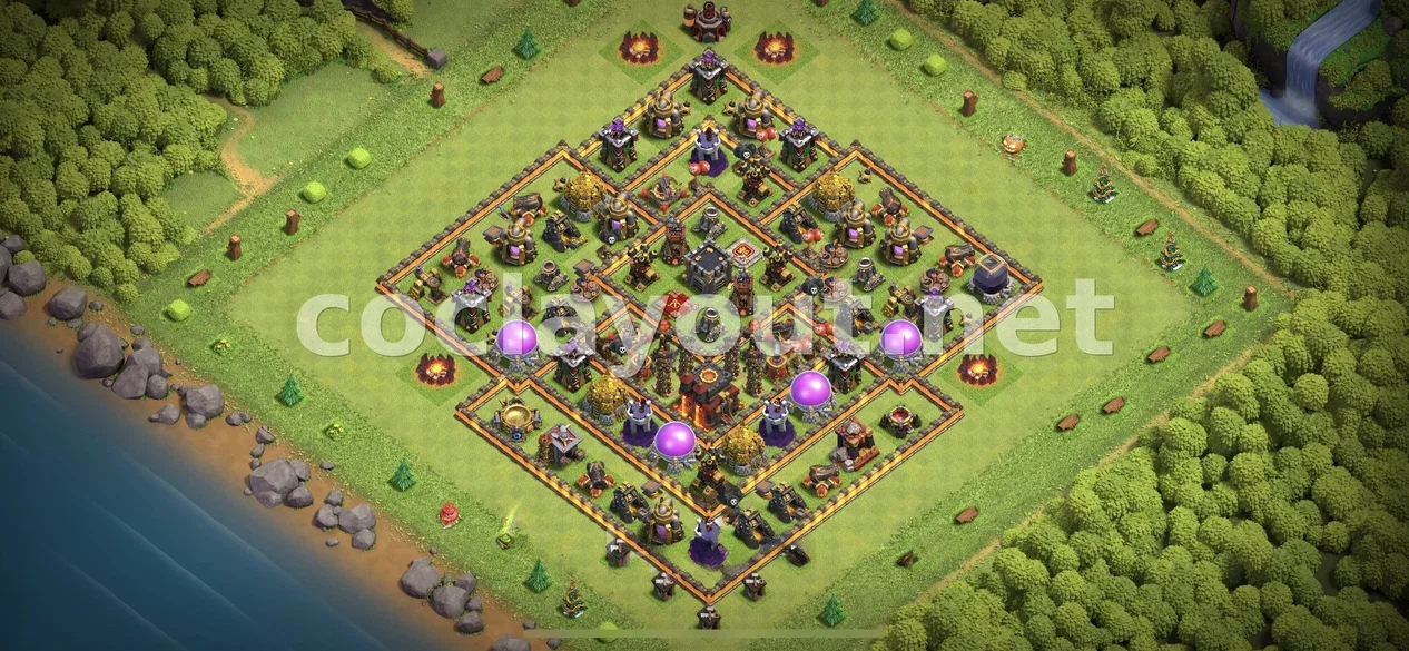Découvrez une base hybride TH10 efficace – aperçu du plan TH10