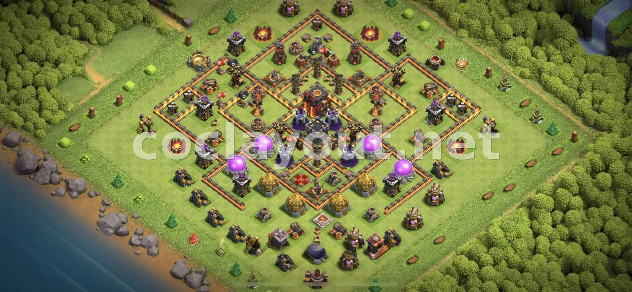 Optimisez votre village avec une Base Hybride TH10 – aperçu du plan TH10