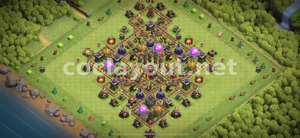 Secure Your Resources with TH10 Hybrid Base – TH10 layout preview