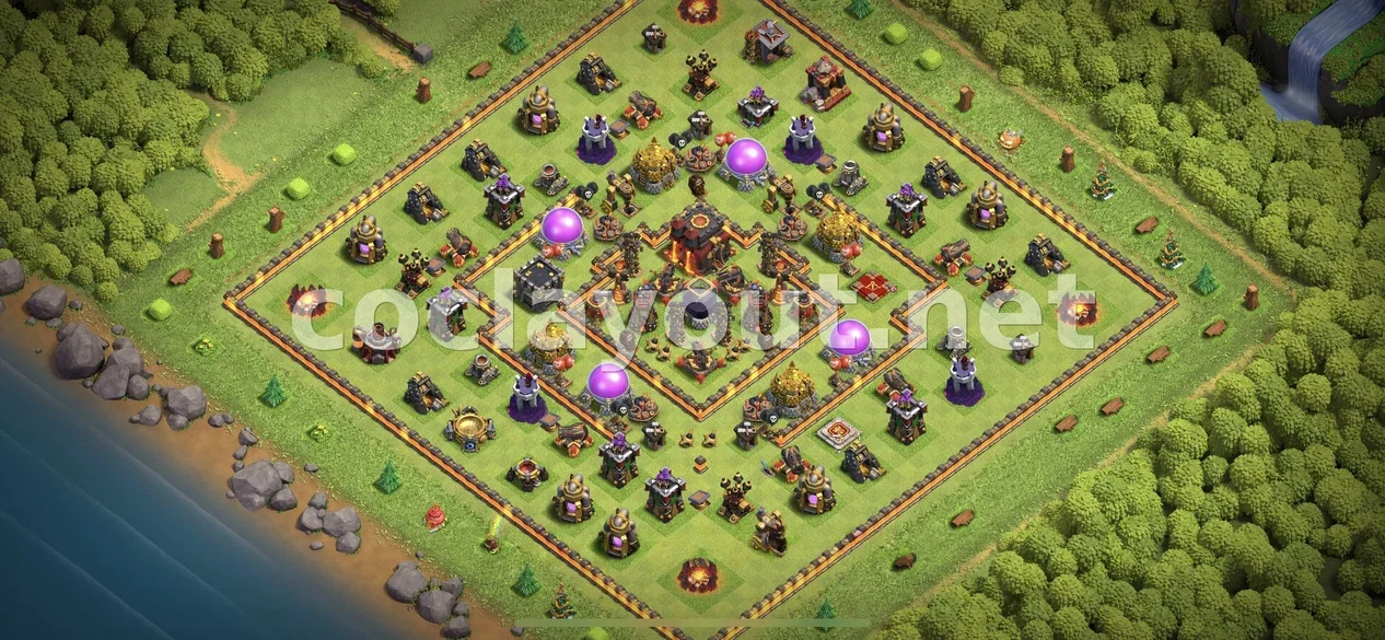 Strengthen Your Village with TH10 Hybrid Base – TH10 layout preview