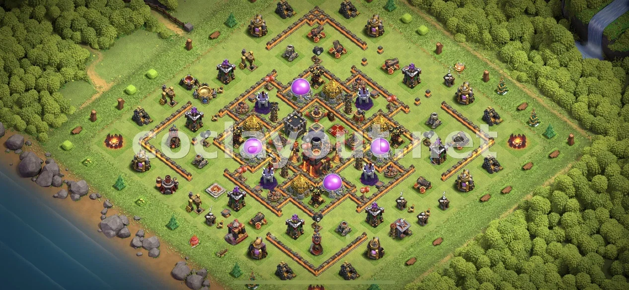 Dominate with This TH10 Hybrid Base Layout – TH10 layout preview