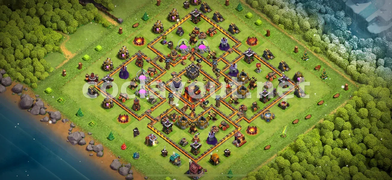 Guide to TH10 Hybrid Base Layout – TH10 layout preview