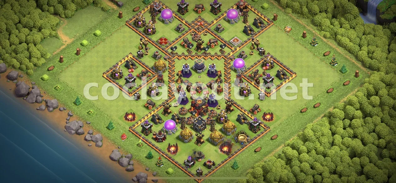 Strengthen Your Defense with TH10 Hybrid Base – TH10 layout preview