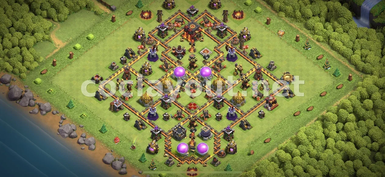 Enhance Your Defense with TH10 Hybrid Base – TH10 layout preview
