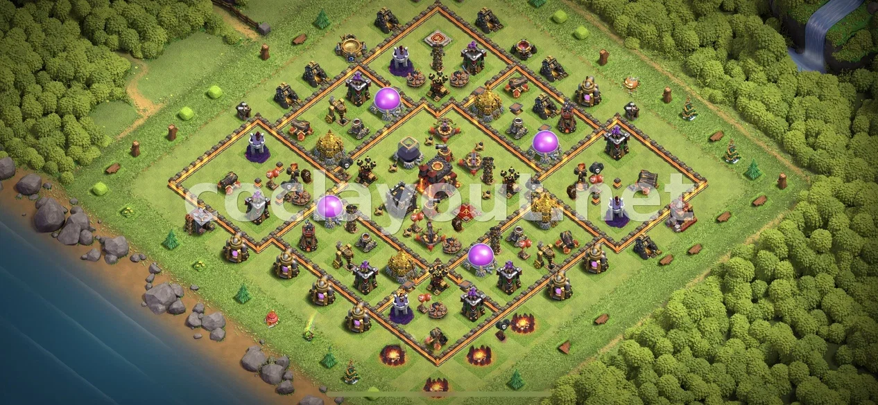 Boost Your TH10 Hybrid Base Strategy – TH10 layout preview