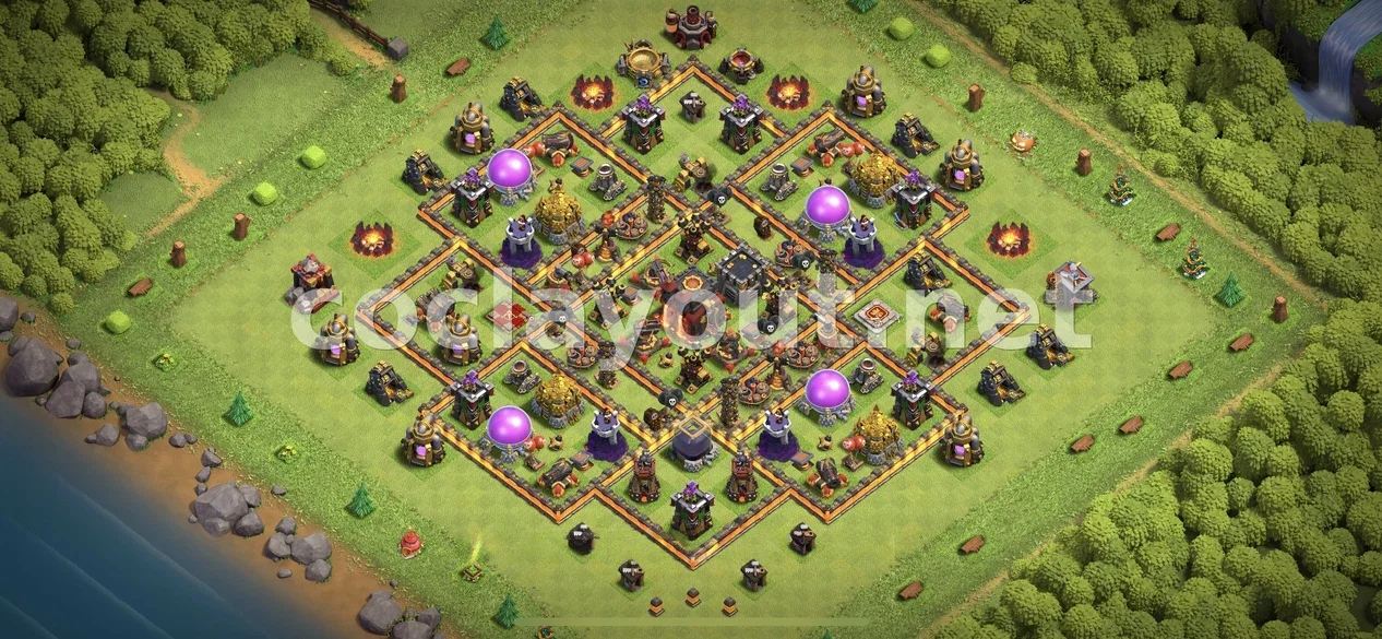 Strong TH10 Hybrid Base Layout – TH10 layout preview
