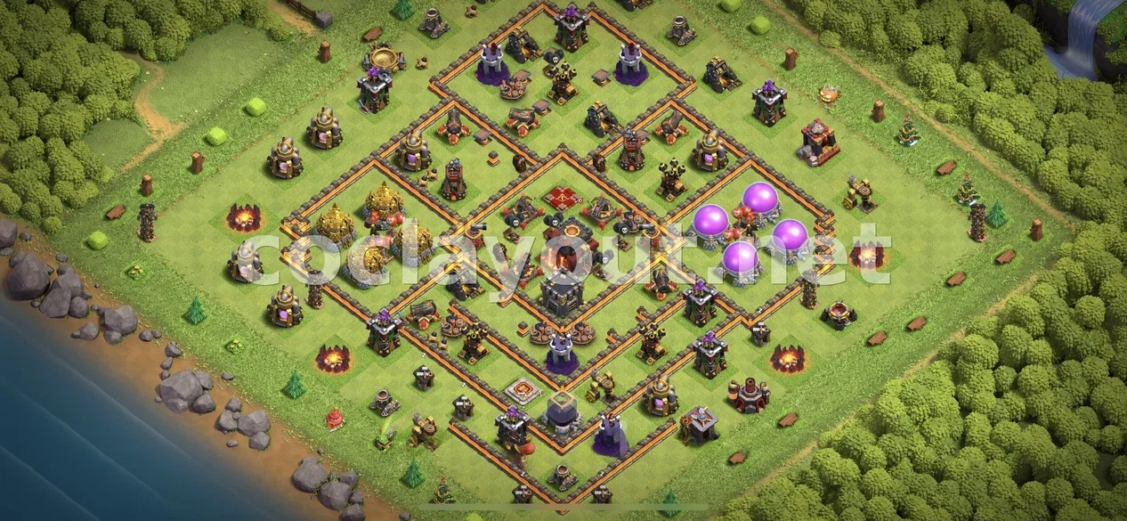 Enhance Your Village with TH10 Hybrid Base – TH10 layout preview