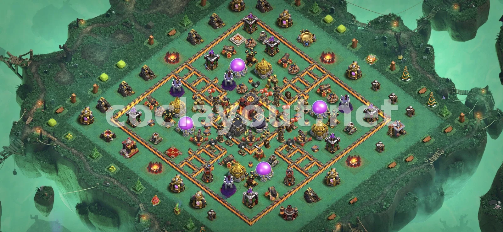 Strong TH10 Hybrid Base Layout – TH10 layout preview