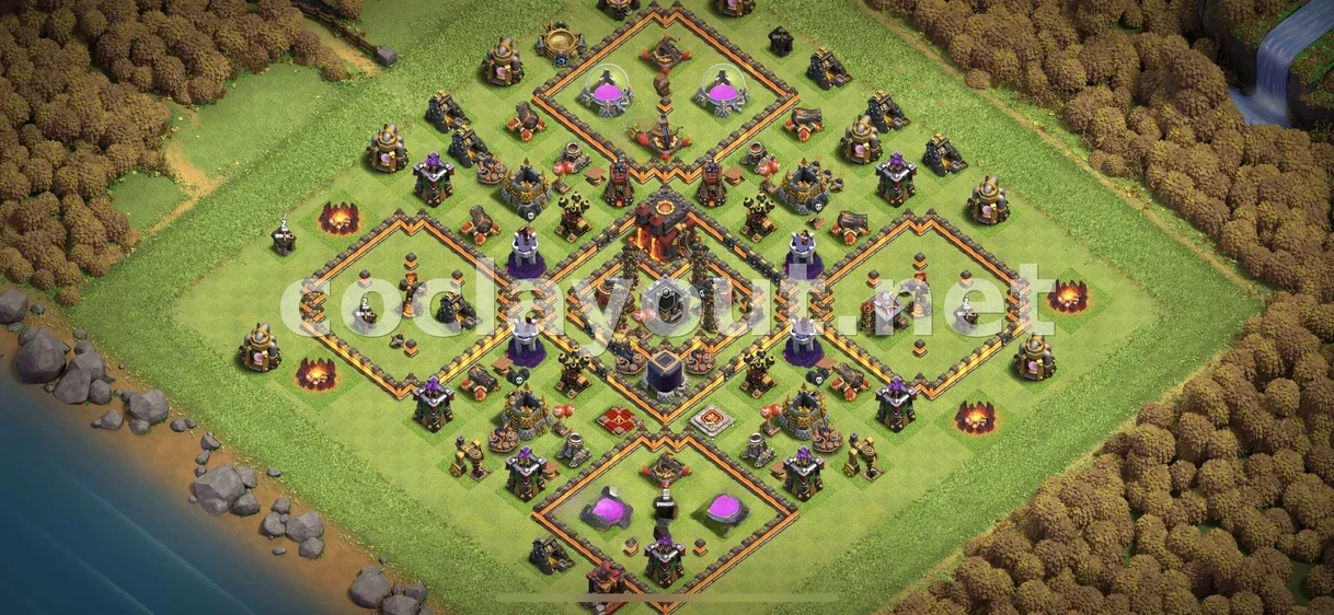 Boost Your Defense with TH10 Hybrid Base – TH10 layout preview