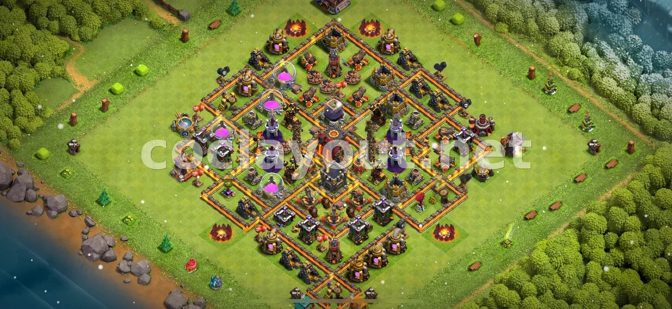 Strengthen Your Village with TH10 Hybrid Base – TH10 layout preview
