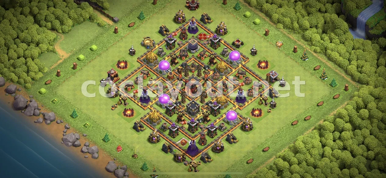 قاعدة هجينة TH10 #191 – معاينة تصميم TH10