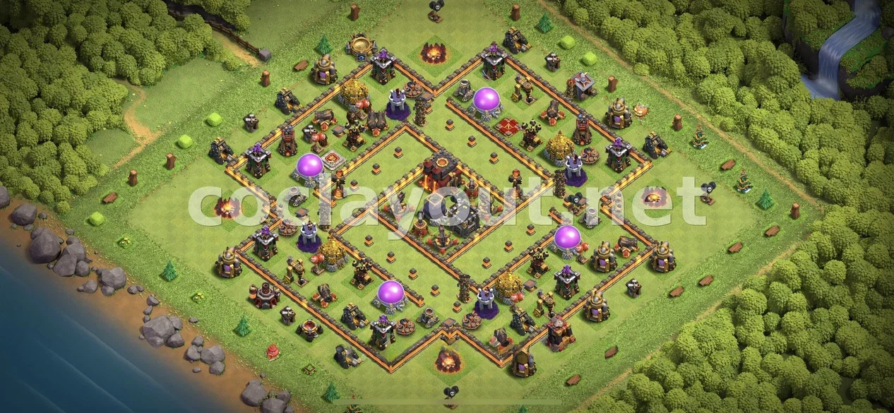 قاعدة هجينة TH10 #185 – معاينة تصميم TH10
