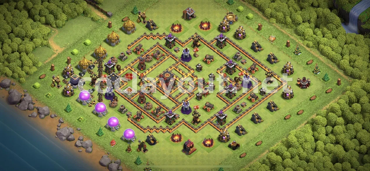 قاعدة هجينة TH10 #179 – معاينة تصميم TH10