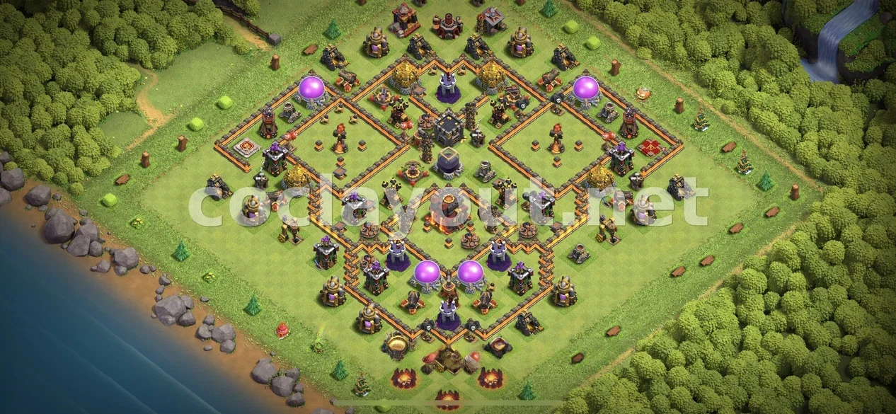 Best TH10 Farming Base Design – TH10 layout preview