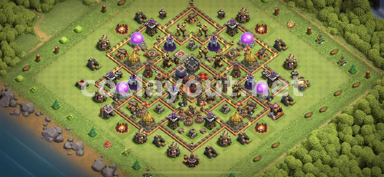 Effective TH10 Farming Base – TH10 layout preview