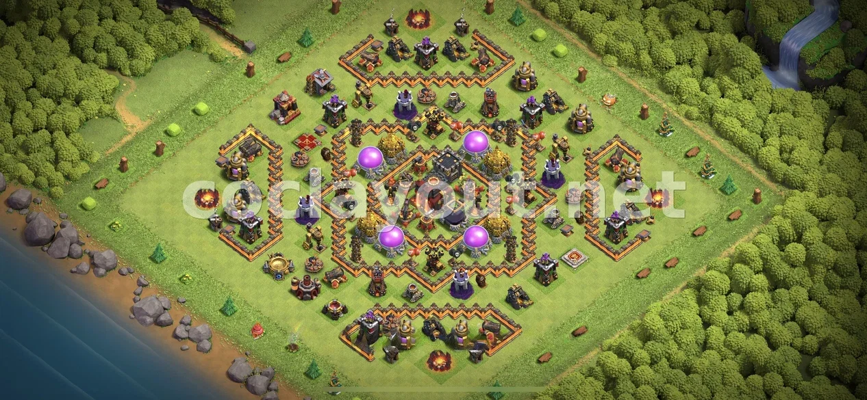 Secure Your Resources with TH10 Farming Base – TH10 layout preview