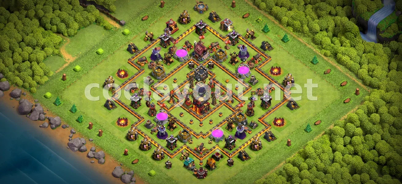 Strategic TH10 Farming Base Layout – TH10 layout preview