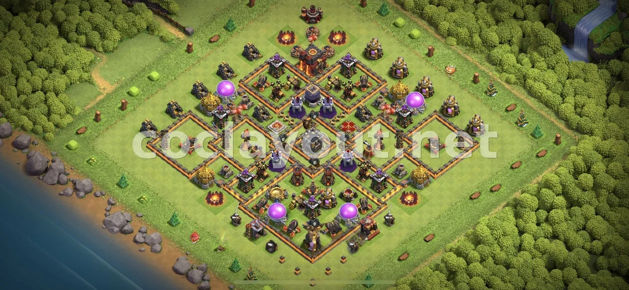 Efficient TH10 Farming Base – TH10 layout preview