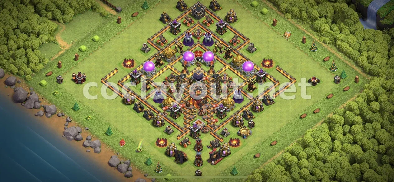 Effective TH10 Farming Base Strategy – TH10 layout preview