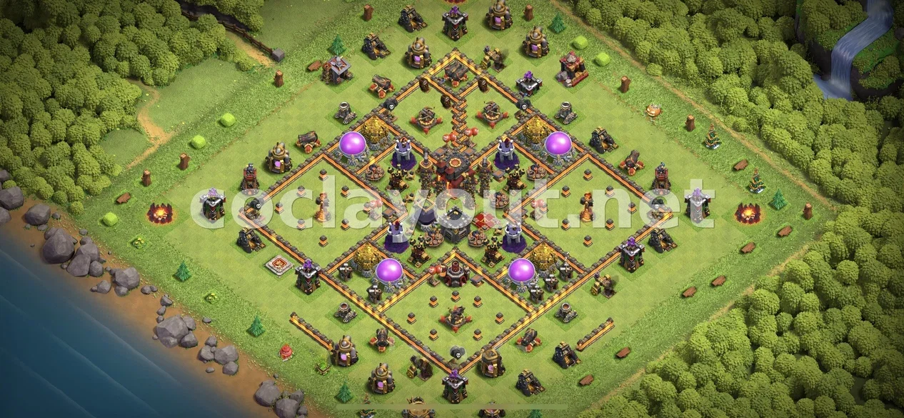 TH10 Farming Base for Resource Protection – TH10 layout preview