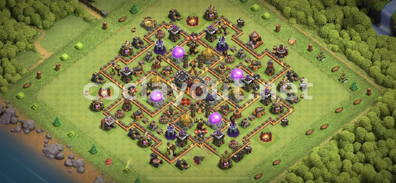 TH10 Farming Base for Resource Protection – TH10 layout preview