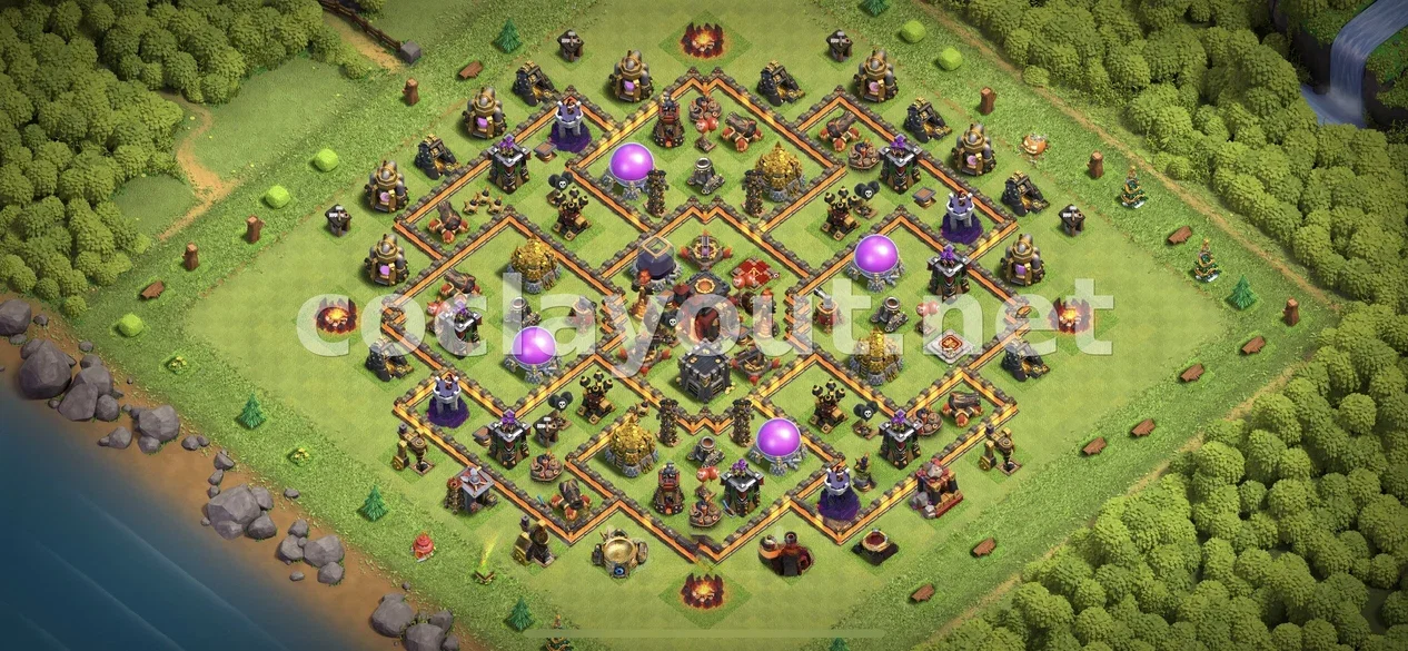 Efficient TH10 Farming Base – TH10 layout preview