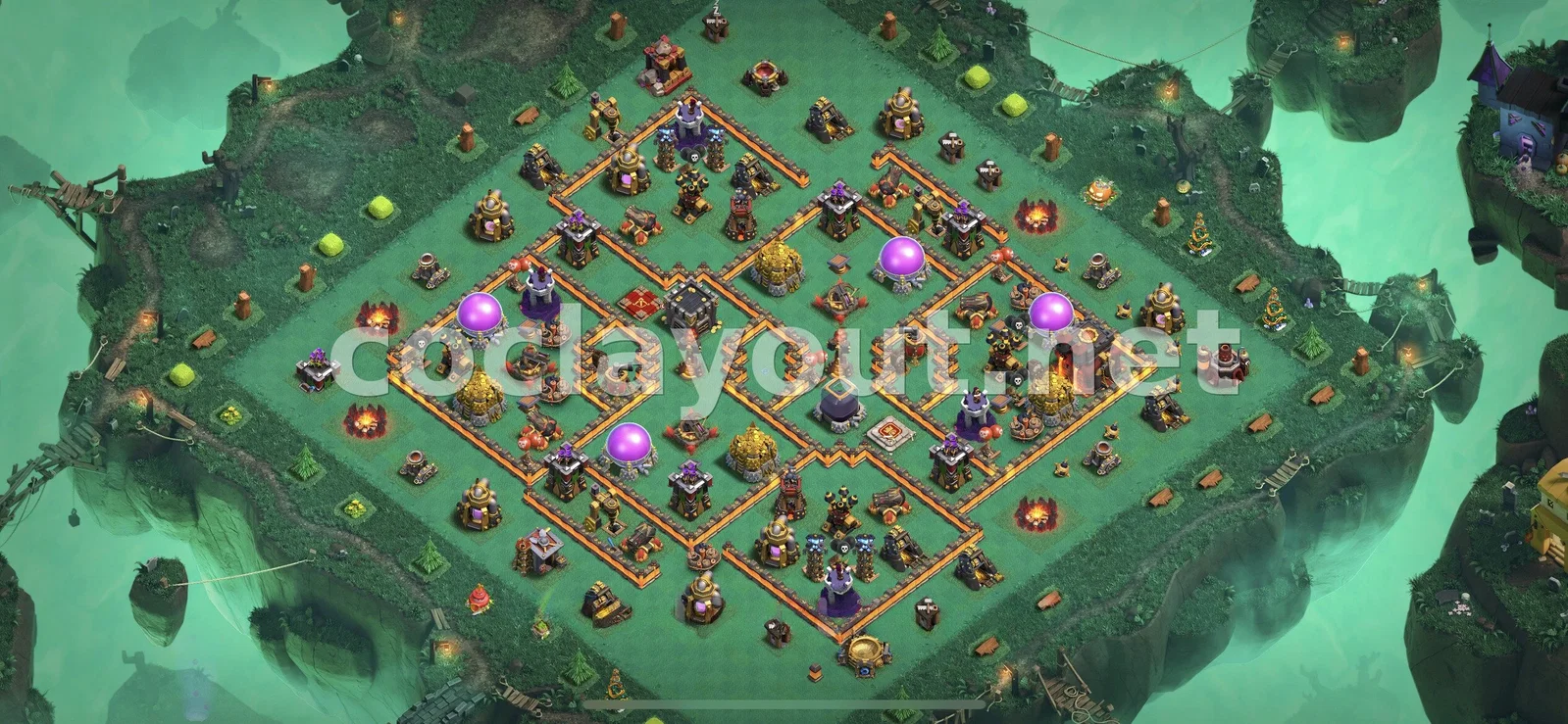Secure Your Resources with TH10 Farming Base – TH10 layout preview