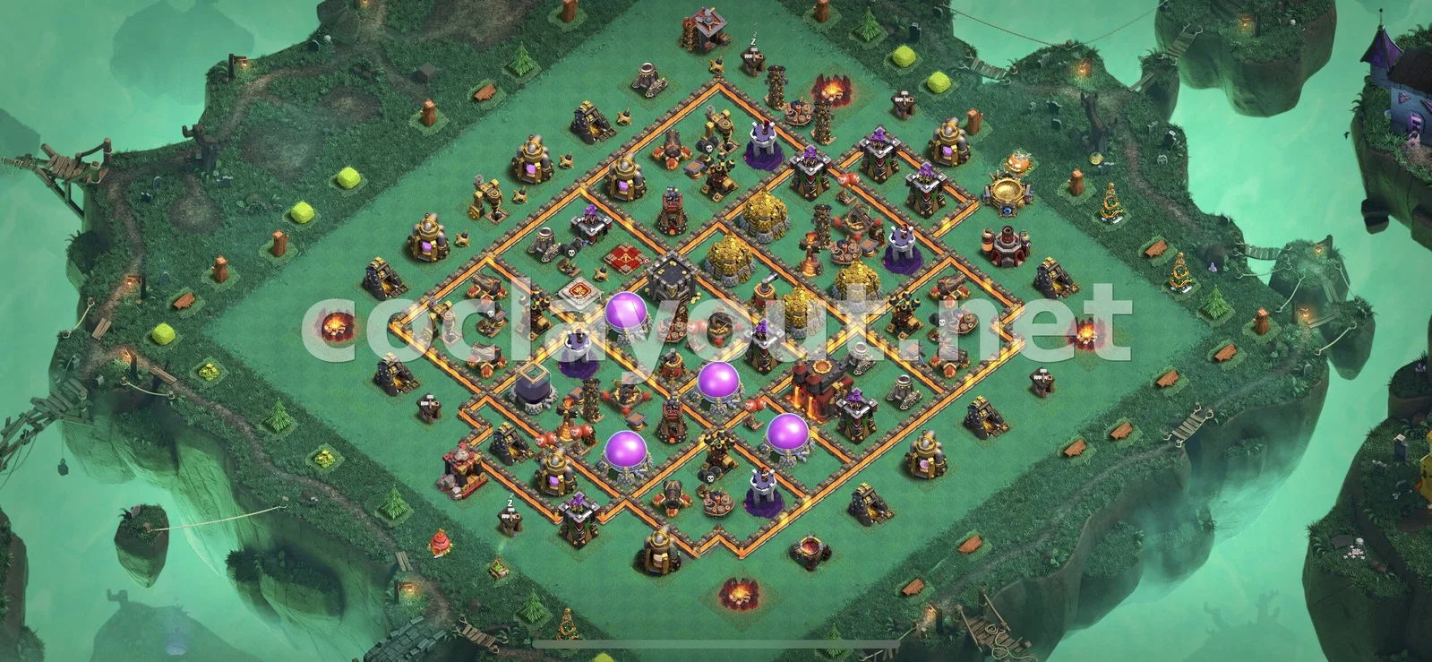 Efficient TH10 Farming Base – TH10 layout preview