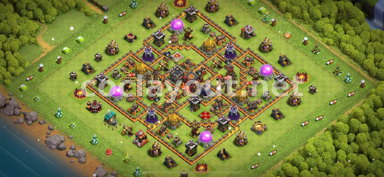 Millor disseny de base de farming TH10 – previsualització del disseny TH10