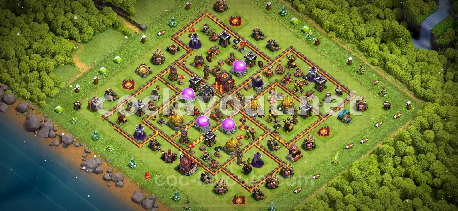 Effective TH10 Farming Base – TH10 layout preview