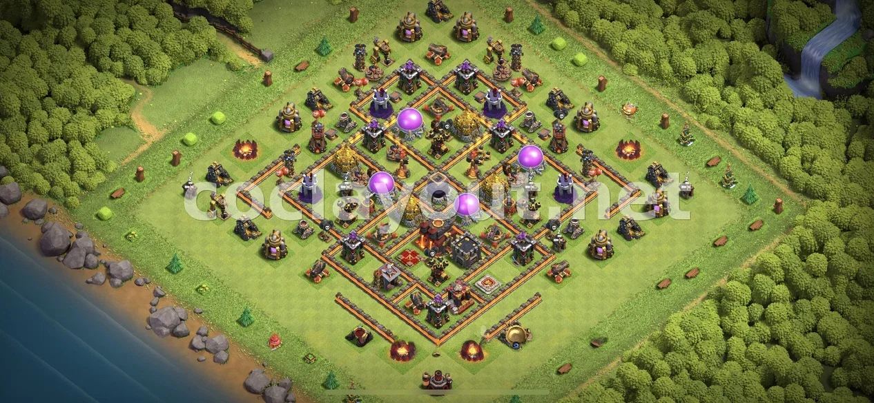 TH10 Farming Base for Resource Protection – TH10 layout preview