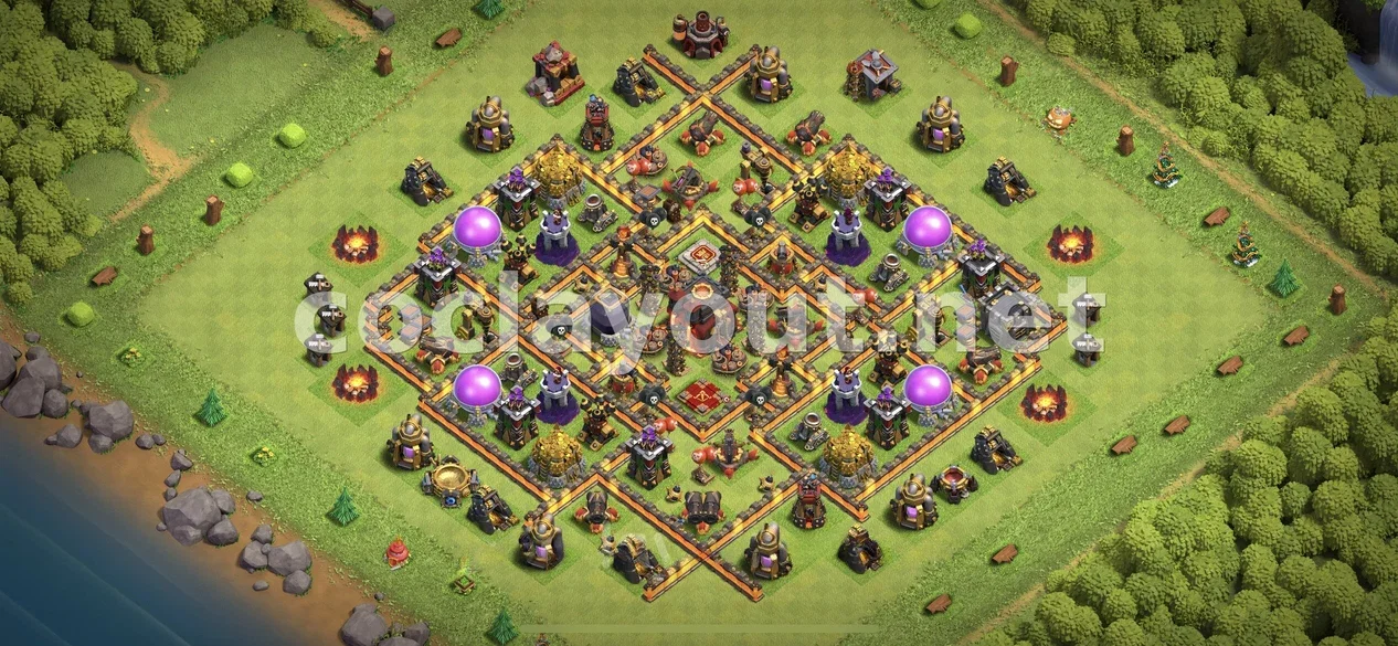 TH10 Farming Base for Resource Protection – TH10 layout preview