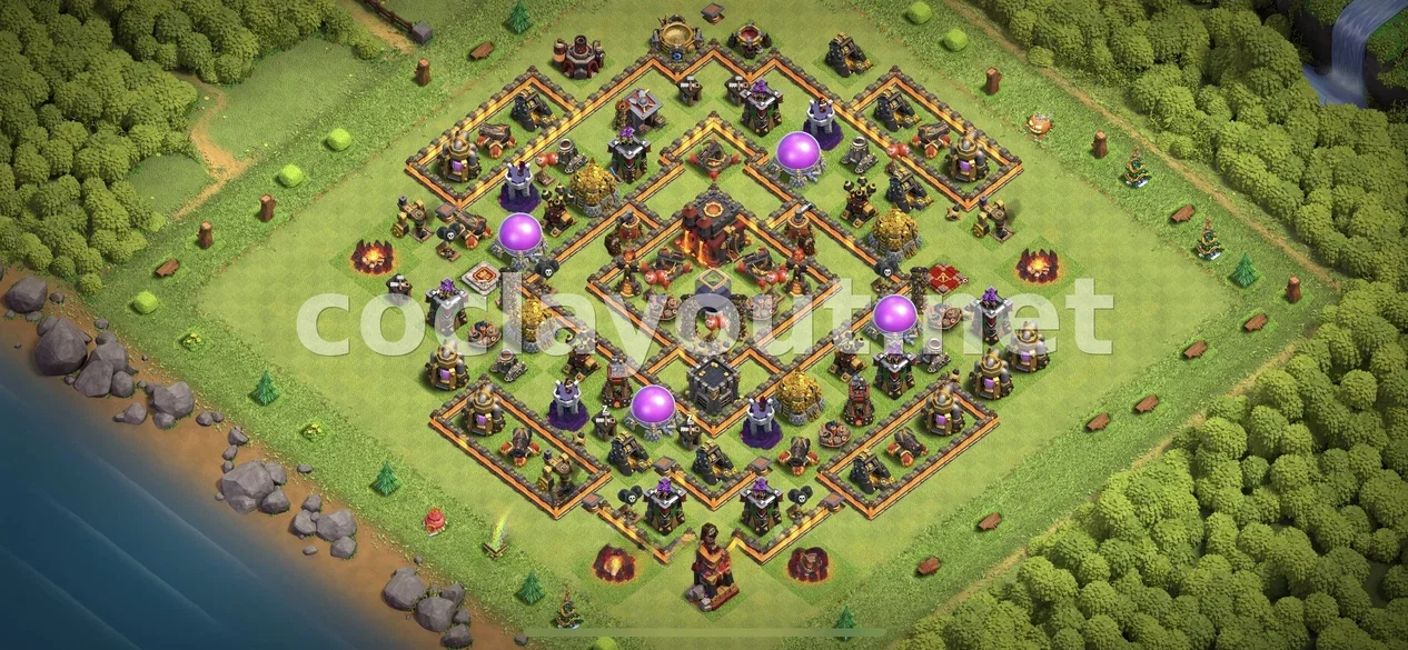Optimal TH10 Farming Base Design – TH10 layout preview