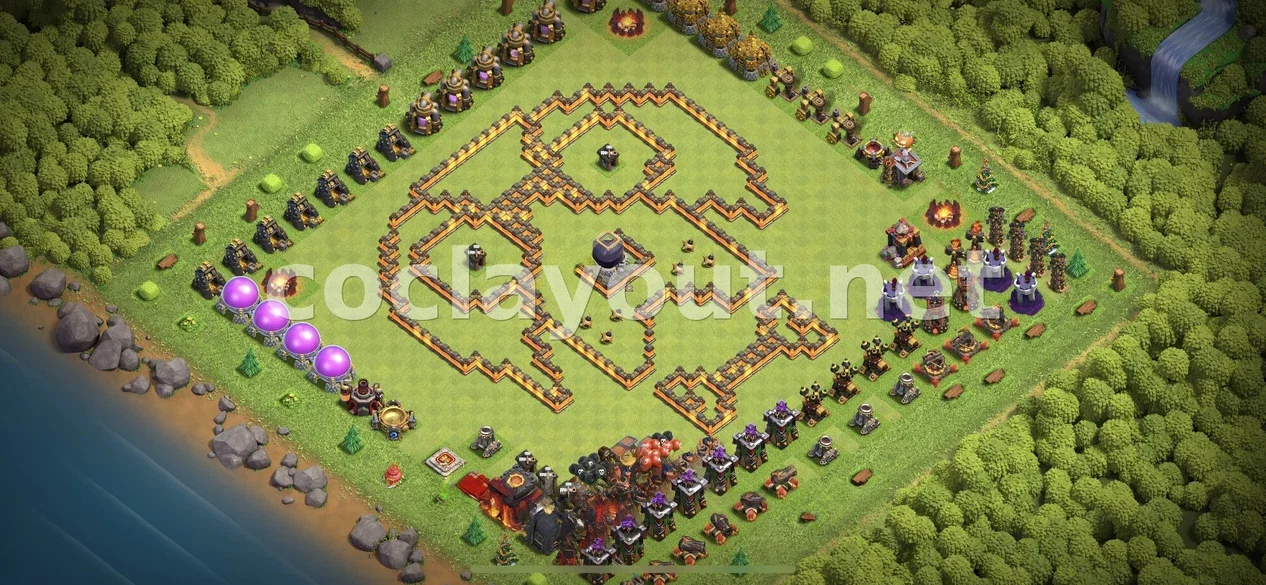 Enhance Your Defense with TH10 Hybrid Base – TH10 layout preview