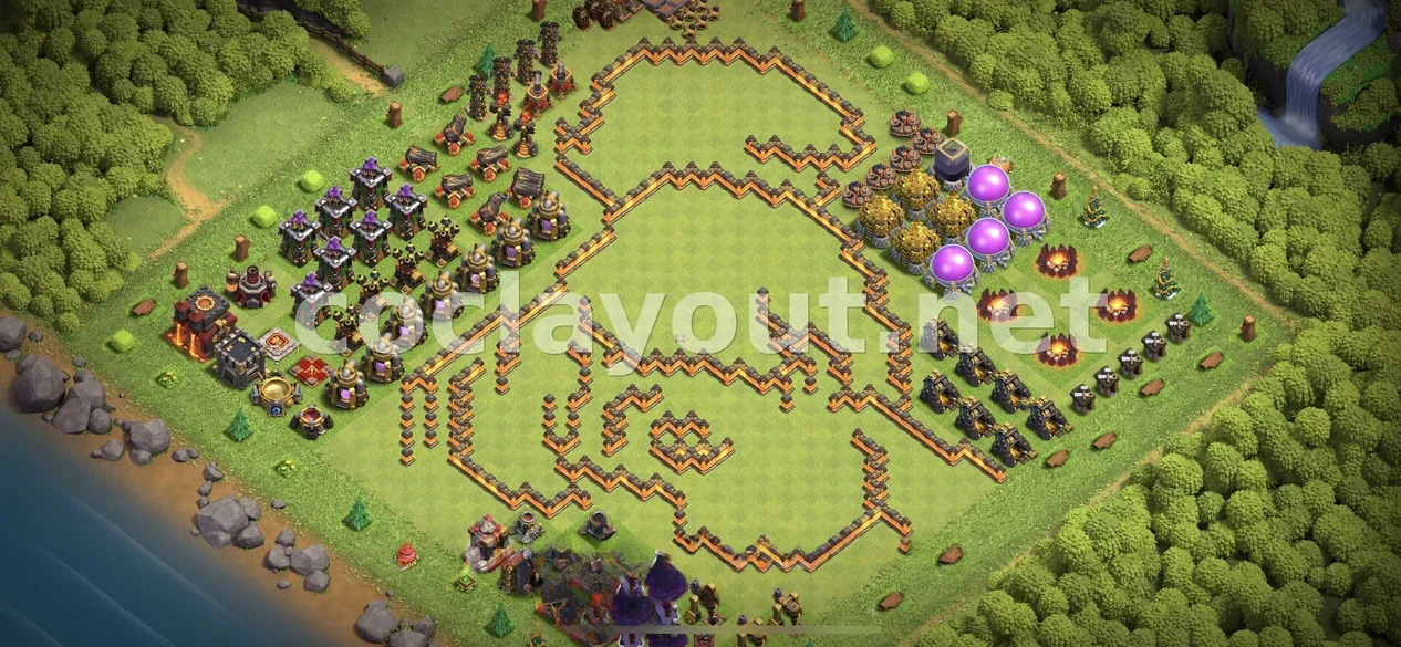 Best Hybrid Base for TH10 – TH10 layout preview