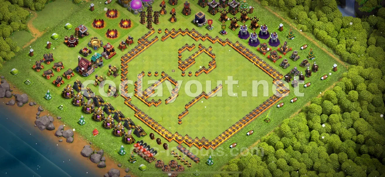 قاعدة هجينة TH10 #19 – معاينة تصميم TH10