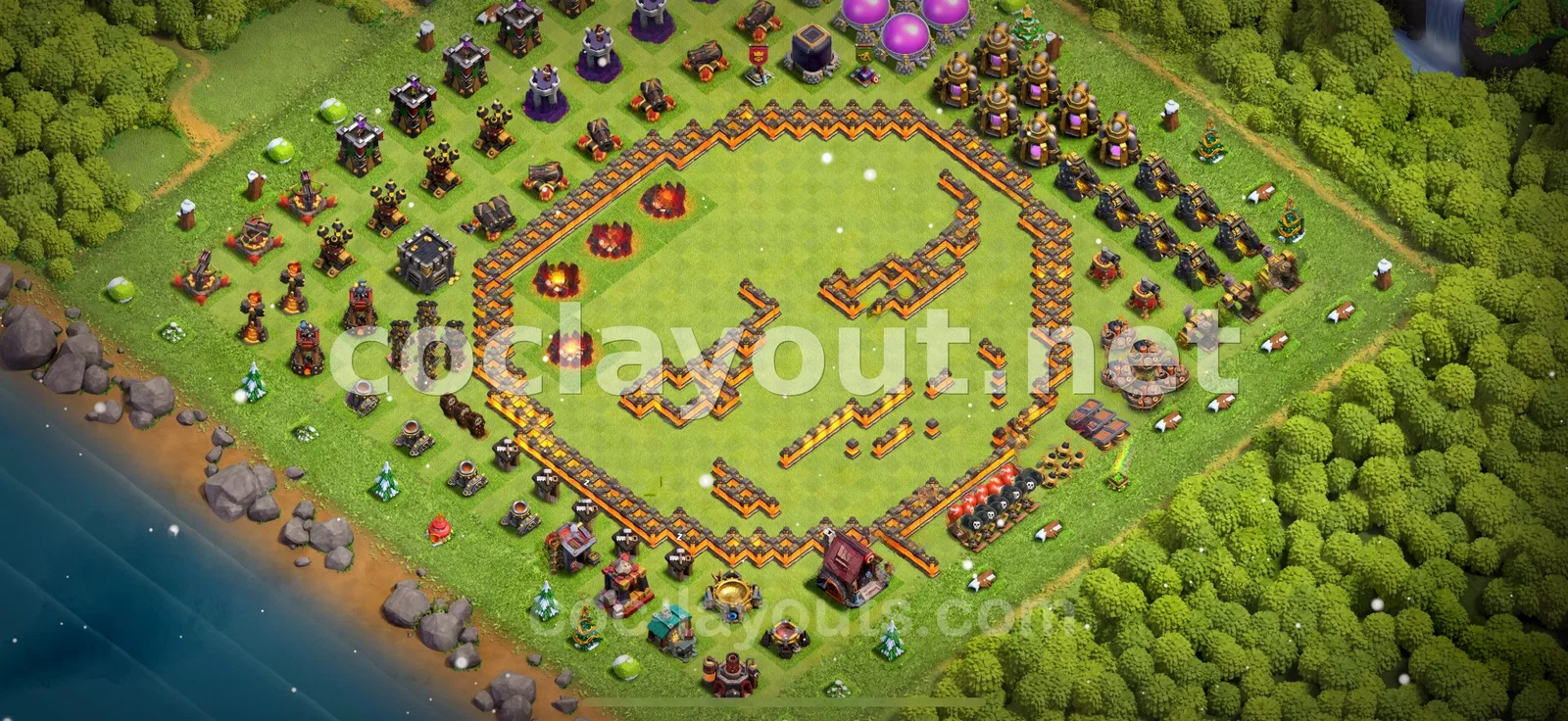 قاعدة هجينة TH10 #17 – معاينة تصميم TH10