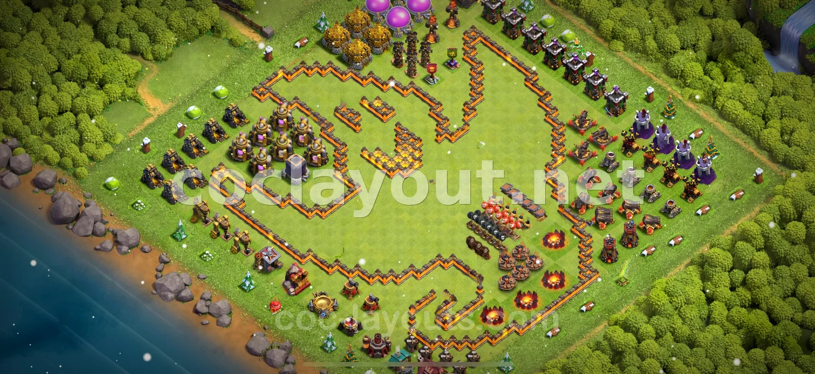قاعدة هجينة TH10 #14 – معاينة تصميم TH10