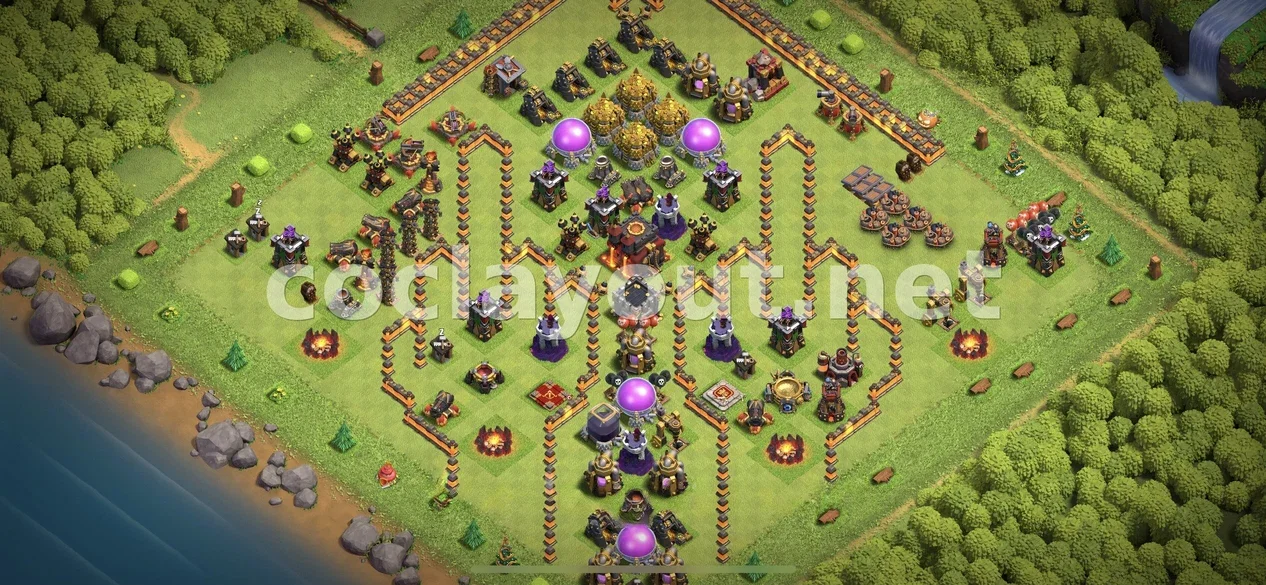 Strengthen Your Village with TH10 Hybrid Base – TH10 layout preview