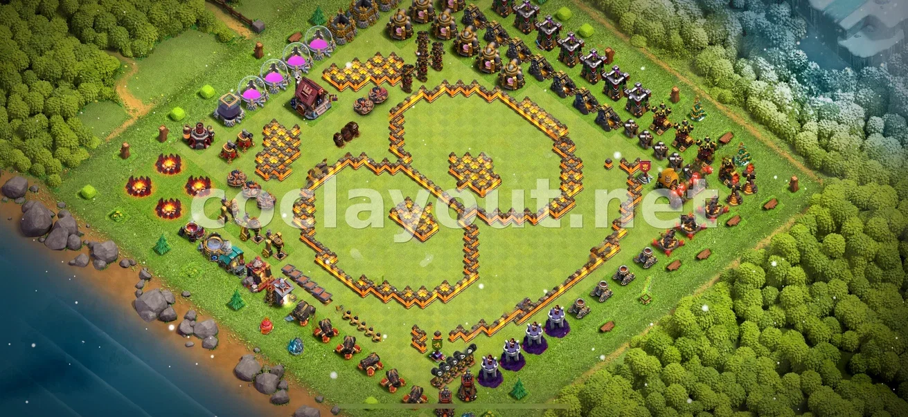 عزّز قريتك بقاعدة هجينة TH10 – معاينة تصميم TH10