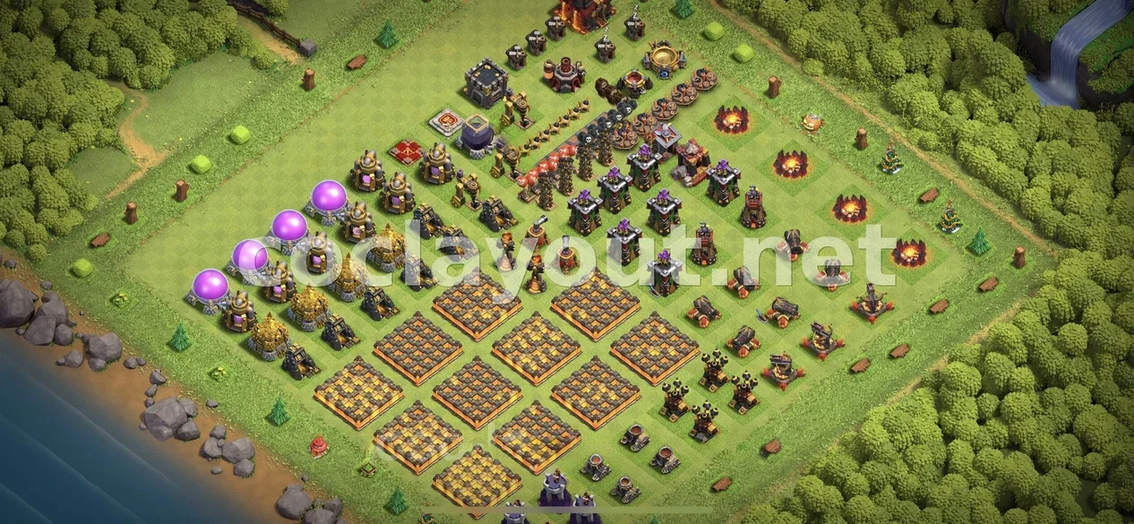 Strengthen Your Village with TH10 Hybrid Base – TH10 layout preview