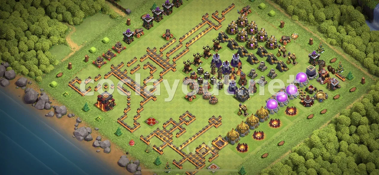 Strengthen Your Defense with TH10 Hybrid Base – TH10 layout preview