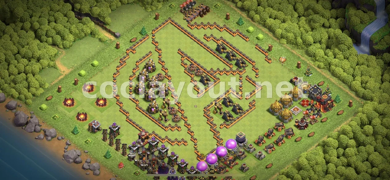 Maximize Your Defense with TH10 Hybrid Base – TH10 layout preview