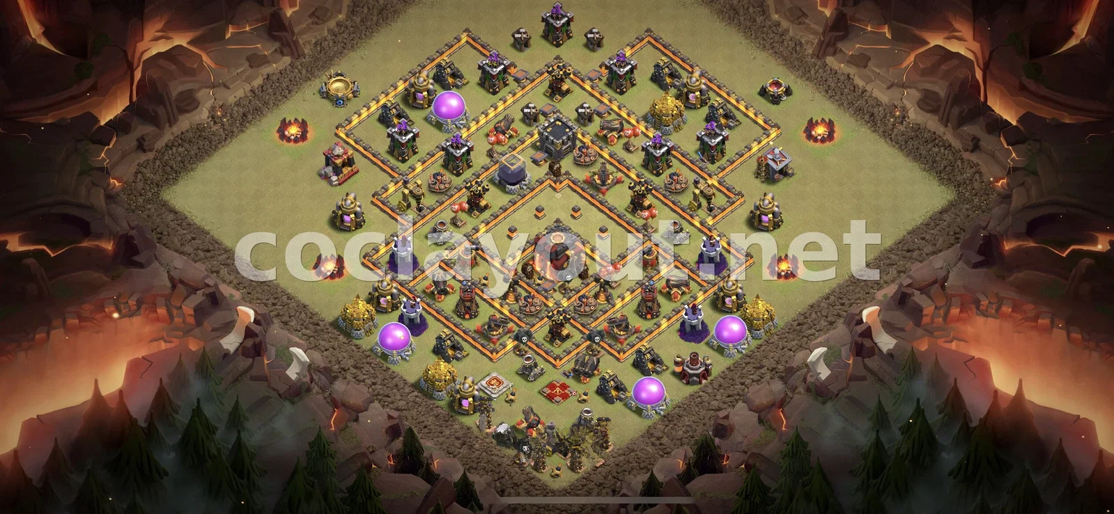 Diseño de Guerra TH10 Efectivo – vista previa del diseño TH10