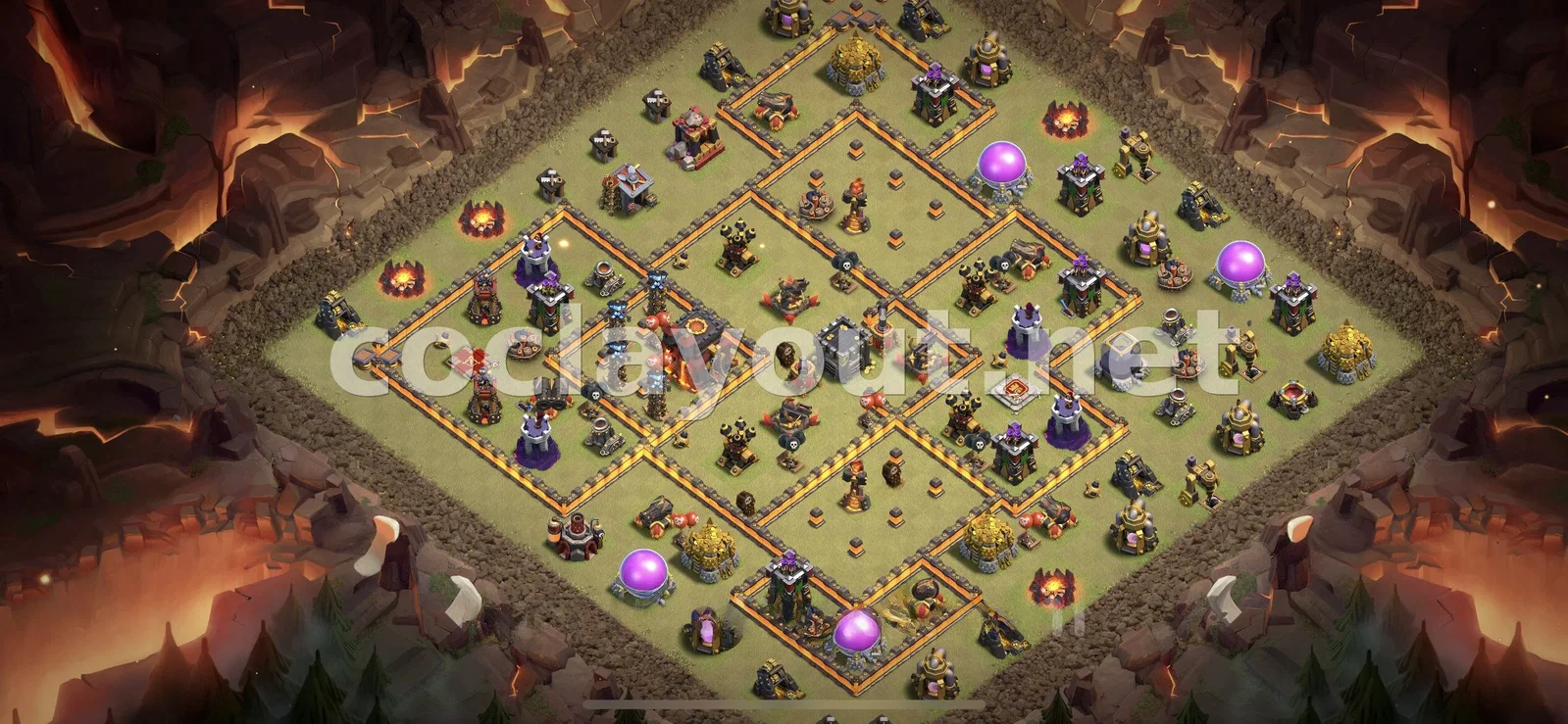 Diseño de Guerra TH10 Eficaz – vista previa del diseño TH10