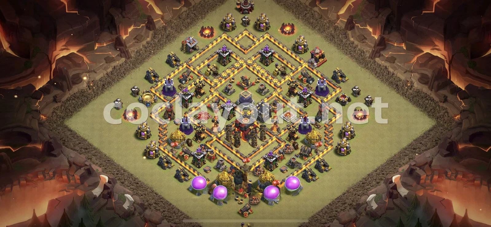 Découvrez cette base de guerre TH10 efficace – aperçu du plan TH10