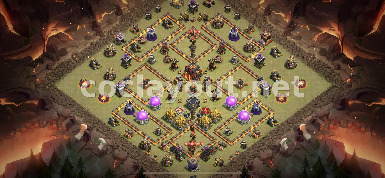 Base de Guerre TH10 #180 – aperçu du plan TH10