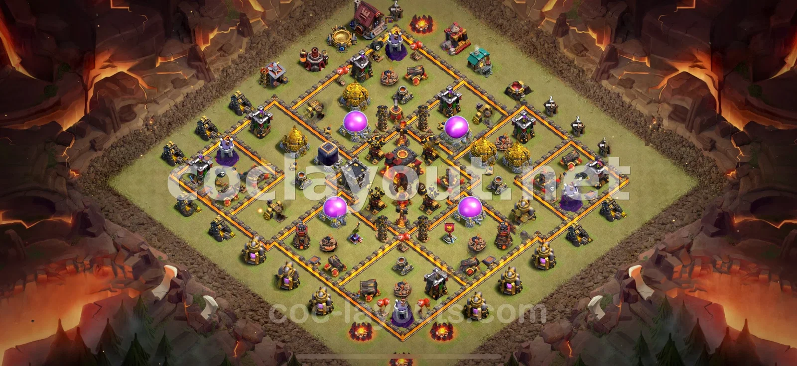 أفضل قاعدة حرب TH10 لتحقيق الانتصارات – معاينة تصميم TH10