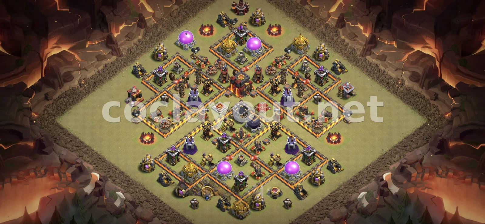 Stratégie de base de guerre TH10 efficace – aperçu du plan TH10